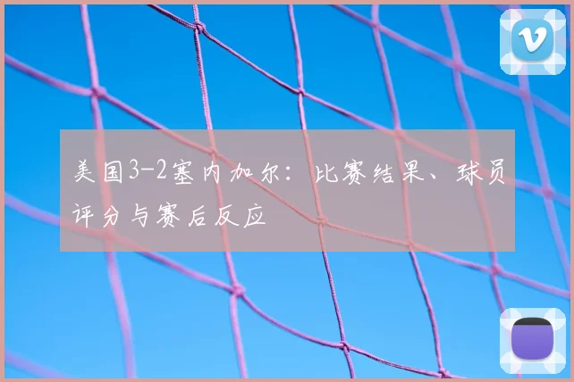 美国3-2塞内加尔：比赛结果、球员评分与赛后反应